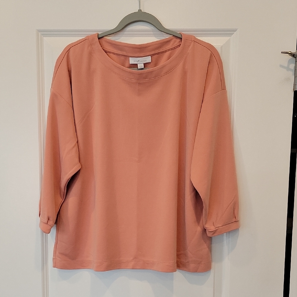 J Jill Purejill Coral Sand Washed Blouse Top Medium